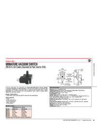 Thumbnail of document Data Sheet - MVS Miniature Vacuum Switch